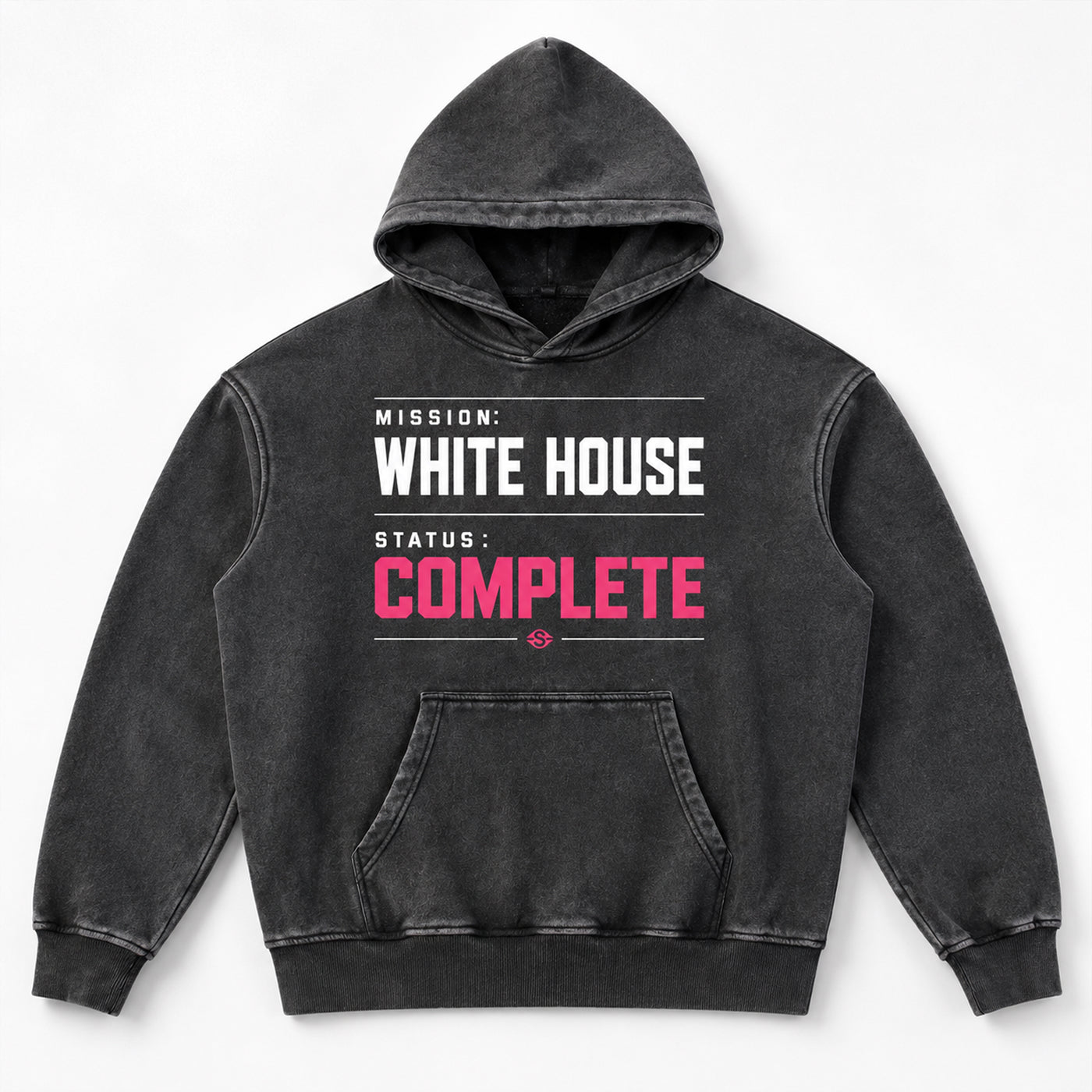 White House Snow Washed Black Hoodie