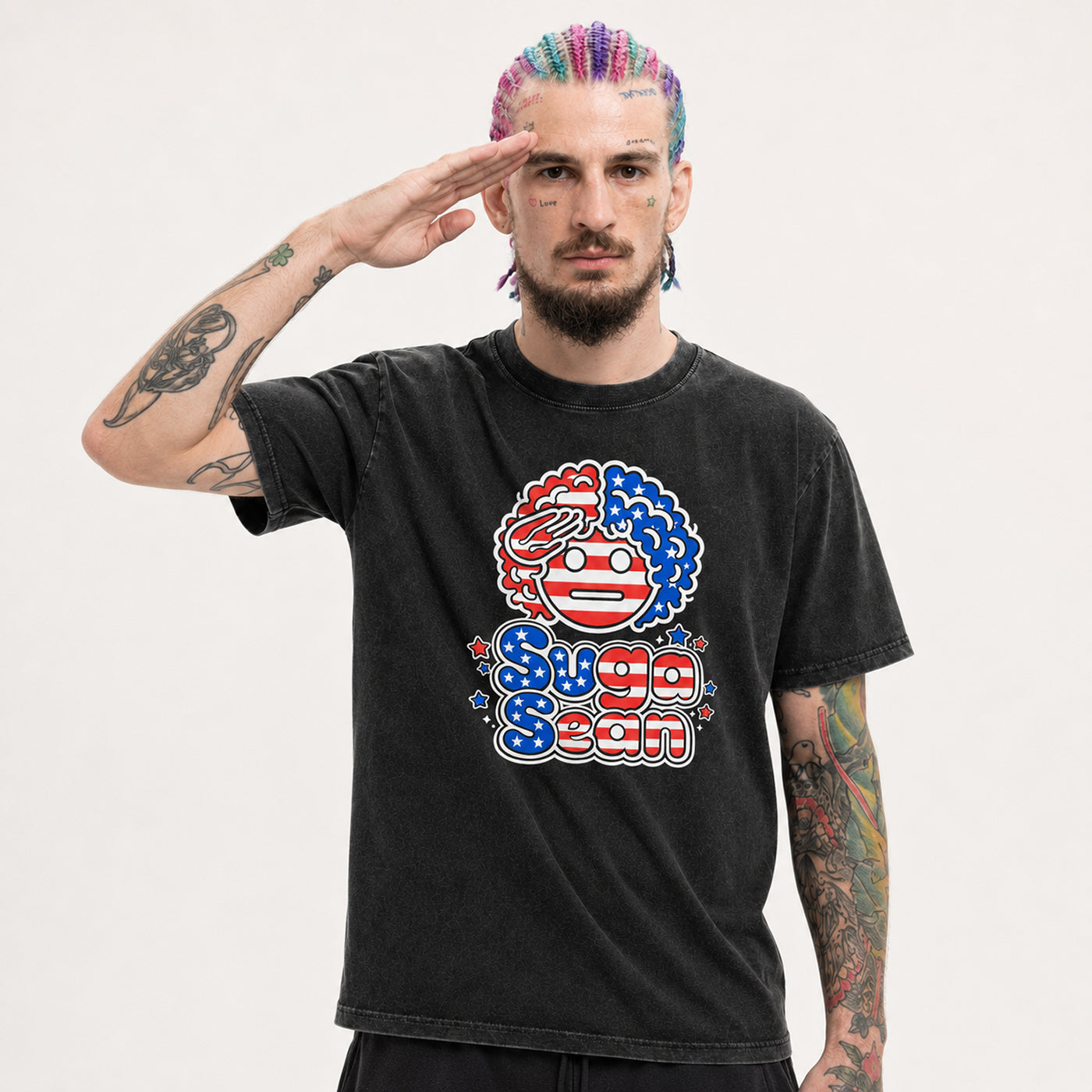 Suga Emogi USA Snow Washed T-Shirt