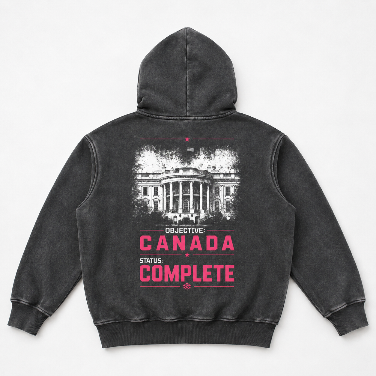 White House Snow Washed Black Hoodie