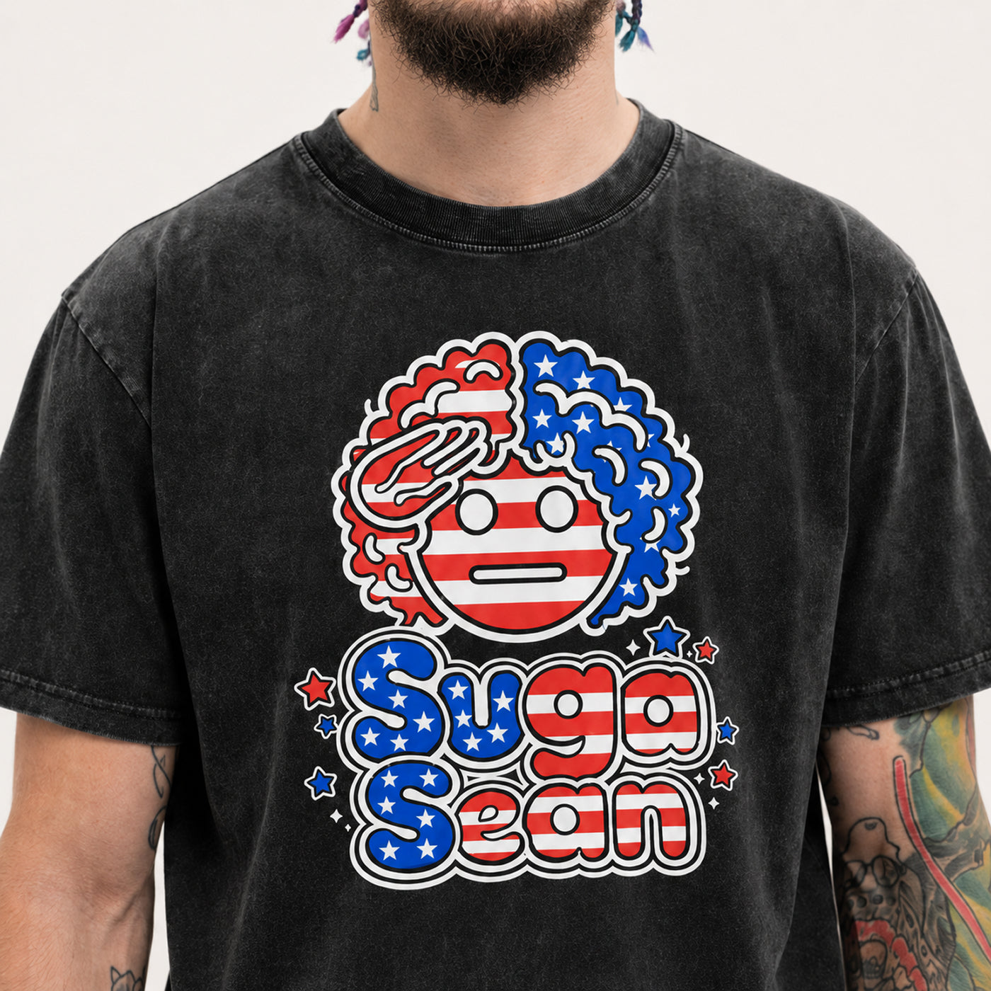 Suga Emogi USA Snow Washed T-Shirt